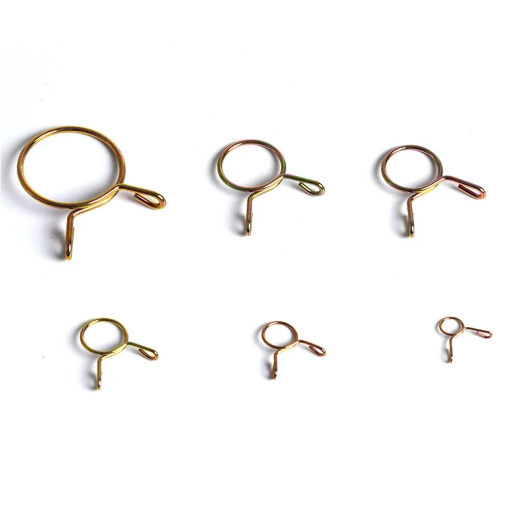 10Pcs 8mm Oil Hose Clamps Car Fuel Line Hose Tubing Spring Clips Clamp for Auto Motorcycle Scooter ATV Moped Universal Vehicle