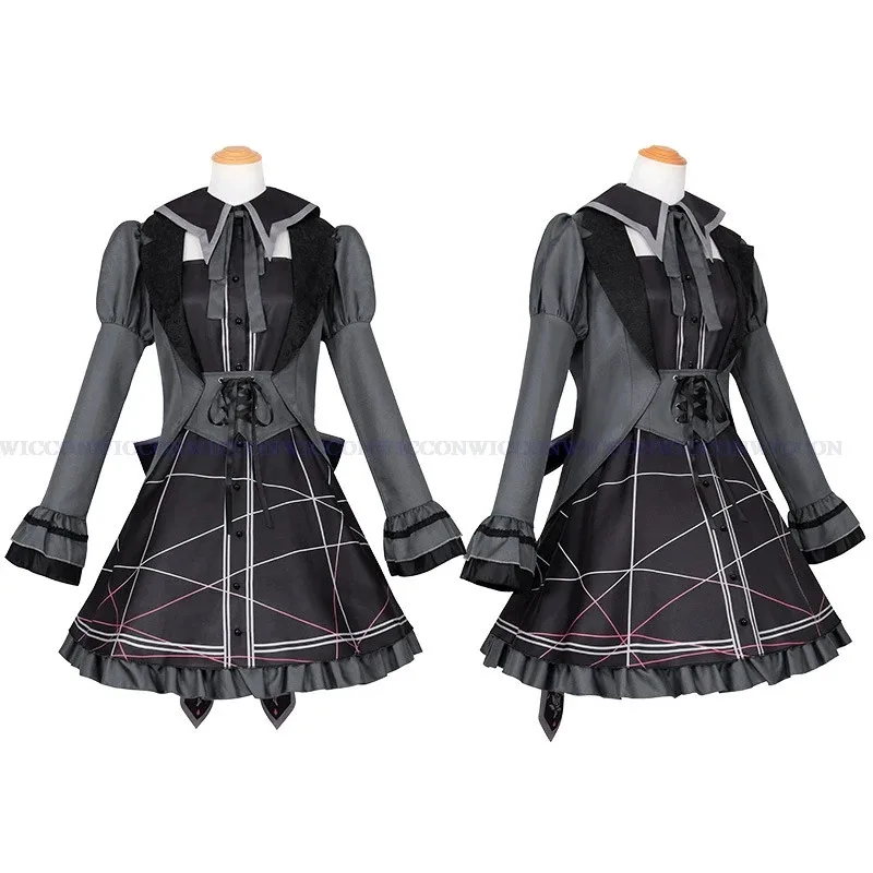 2025 11 프로젝트 세카이 아사히나 마후유 요이사키 카나데 코스튬 가발 게임 애니메이션 코스프레 할로윈 파티 소녀 로리타 드레스 B