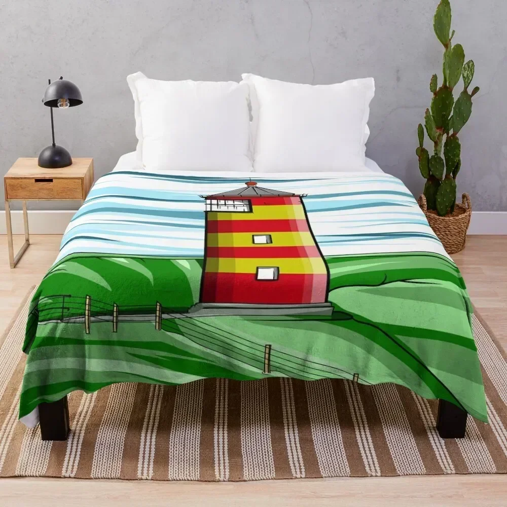 Pilsum Lighthouse Pilsumer Leuchtturm Germany Throw Blanket Bed Fashionable Tourist Flannel Fabric Blankets