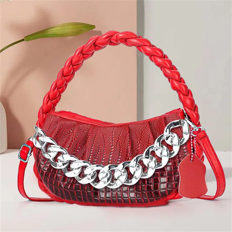 Bolso para axilas, nueva moda 20224, versión coreana, bandolera de un hombro con cadena, tendencia transfronteriza, bolso informal para mujer de una pieza