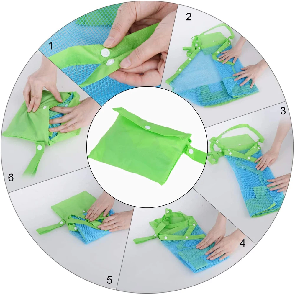 Protable Beach Bag Anti-sand Net For Kids Beach Toy Towel Storage Mesh Travel Large Capacity Toy Outdoor Waterproof Storage Bags