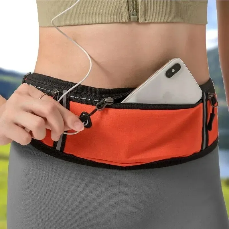 Waterproof Lightweight Reflective Strip Waist Fanny Pack Gym Sports Running Waist Bag Adjustable Elastic Straps