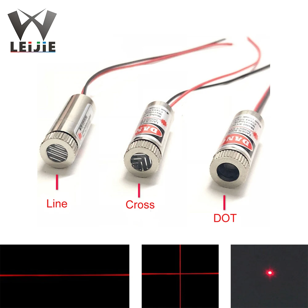 

1pcs Dot/Line/Cross 650nm 20mW 12x35mm Adjustable Focusable 3V-4.5V Red Laser Module Industrial 12mm LED LD Module