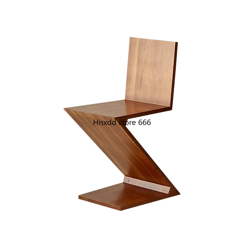 Solid wood dining chair office negotiation Z chair