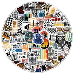 50pcs New Checkers Chess Game Graffiti Decoration DIY Creative Water Cup Luggage Computer Guitar Waterproof Sticker