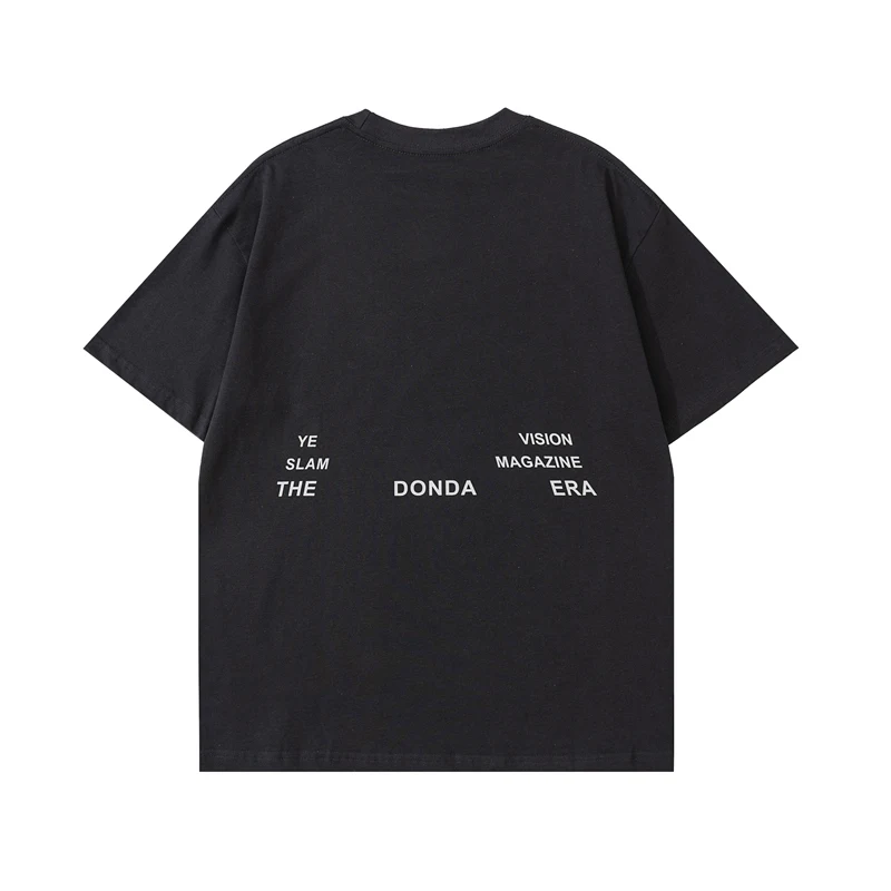 Frog drift Fashion Streetwear CPFM KANYE West Ye Black DONDA Oversized Loose Cotton Tee tops t-shirt for men