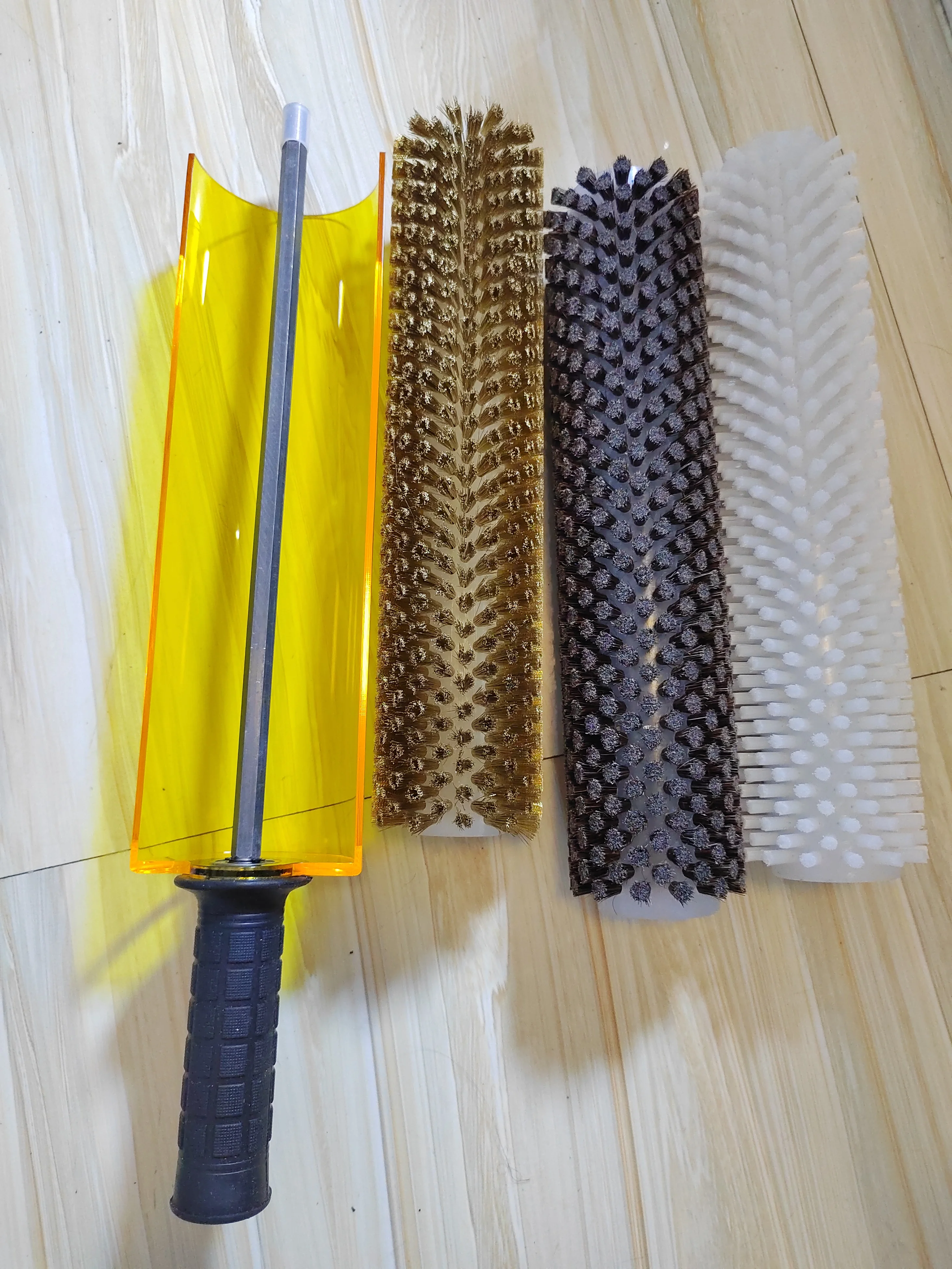 1 set Snowboard Waxing Set Electric Roller Brush Set Handle + cover + nylon + horsehair + copper wire 300mm