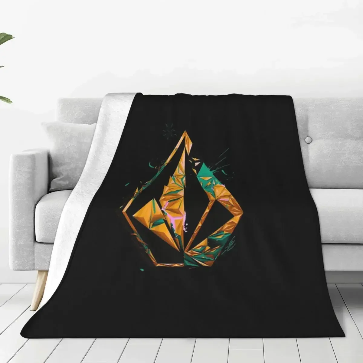 Volcom Logo  Blanket Fleece Warm Throw Blanket Sofa Throw Blanket For Home Bedroom Travel Throws Bedspread Quilt