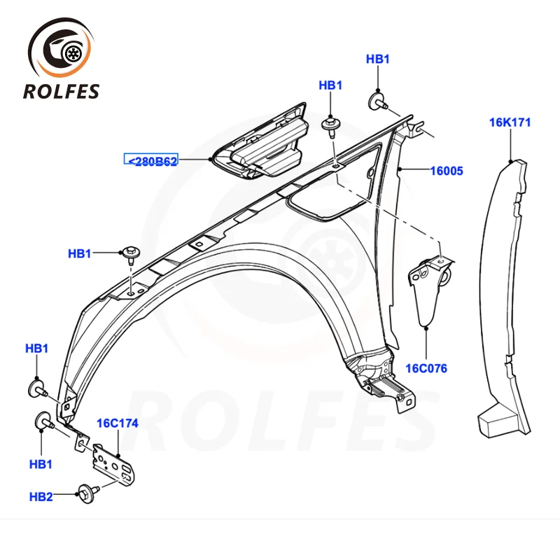 ROLFES-rejilla de ventilación lateral para guardabarros de coche, luces Led de señal de giro para Land Rover Freelander 2 L359 2006-2014, accesorios