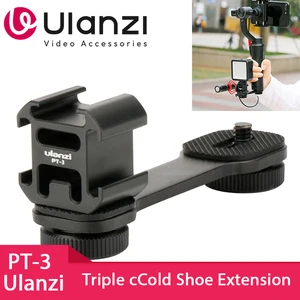 Barra de extensión de micrófono de montura de zapatilla triple de Ulanzi PT-3 para Zhiyun Smooth 4 DJI OSMO Pocket Gimbal Monte Accesorios 8 mejores ventas Feelworld F5 - №5