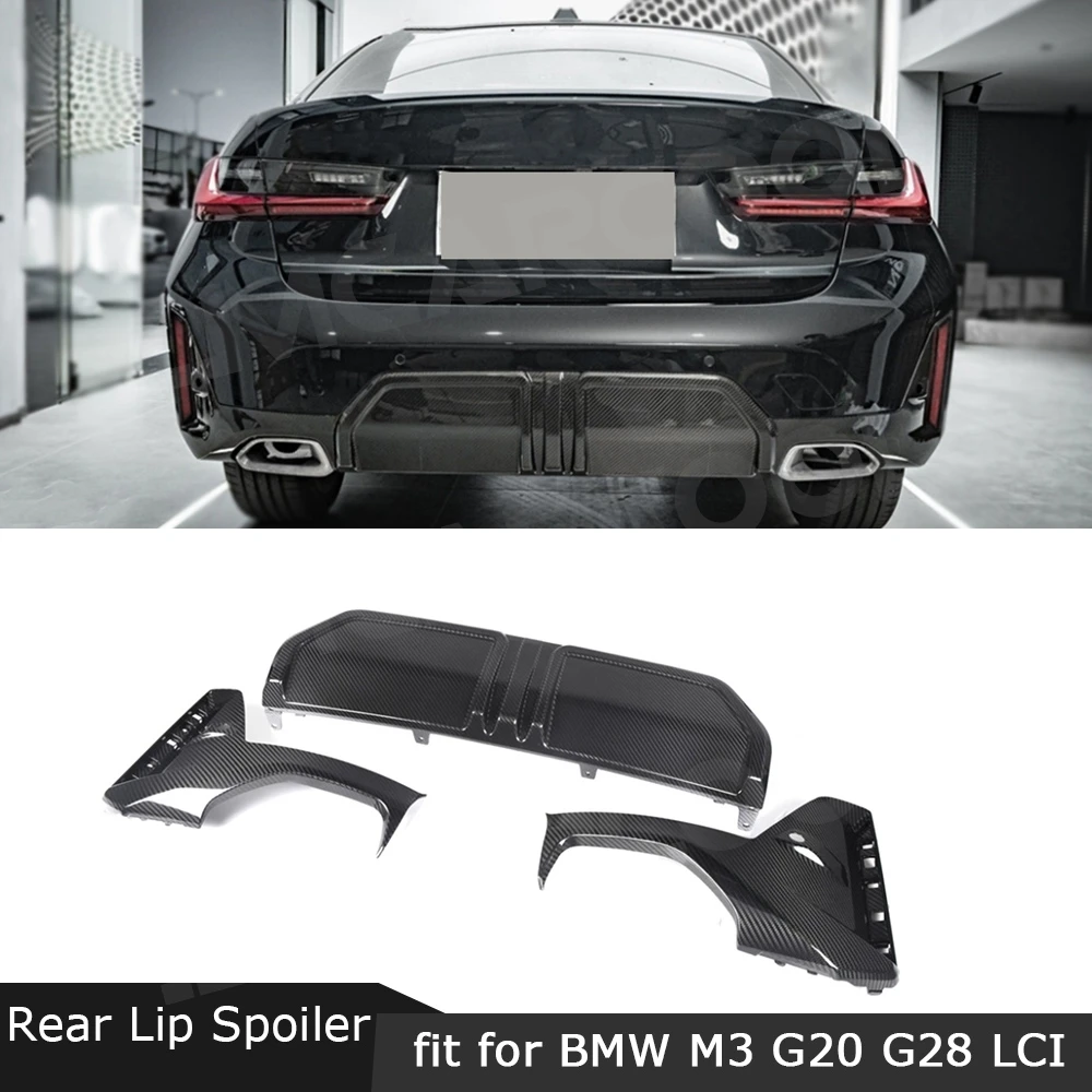 

JMCARCOOL Carbon Fiber Rear Bumper Diffuser Splitter Spoiler Car Accessories for BMW 3 Series G20 G21 G28 LCI M Sport 2023+