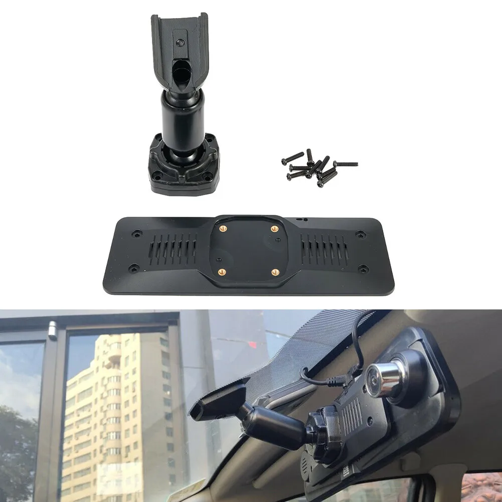 Aluminum ABS Car Interior Rear View Mirror Back Plate Panel Holder + Mounting Bracket New Interior Accessories For Car DVR