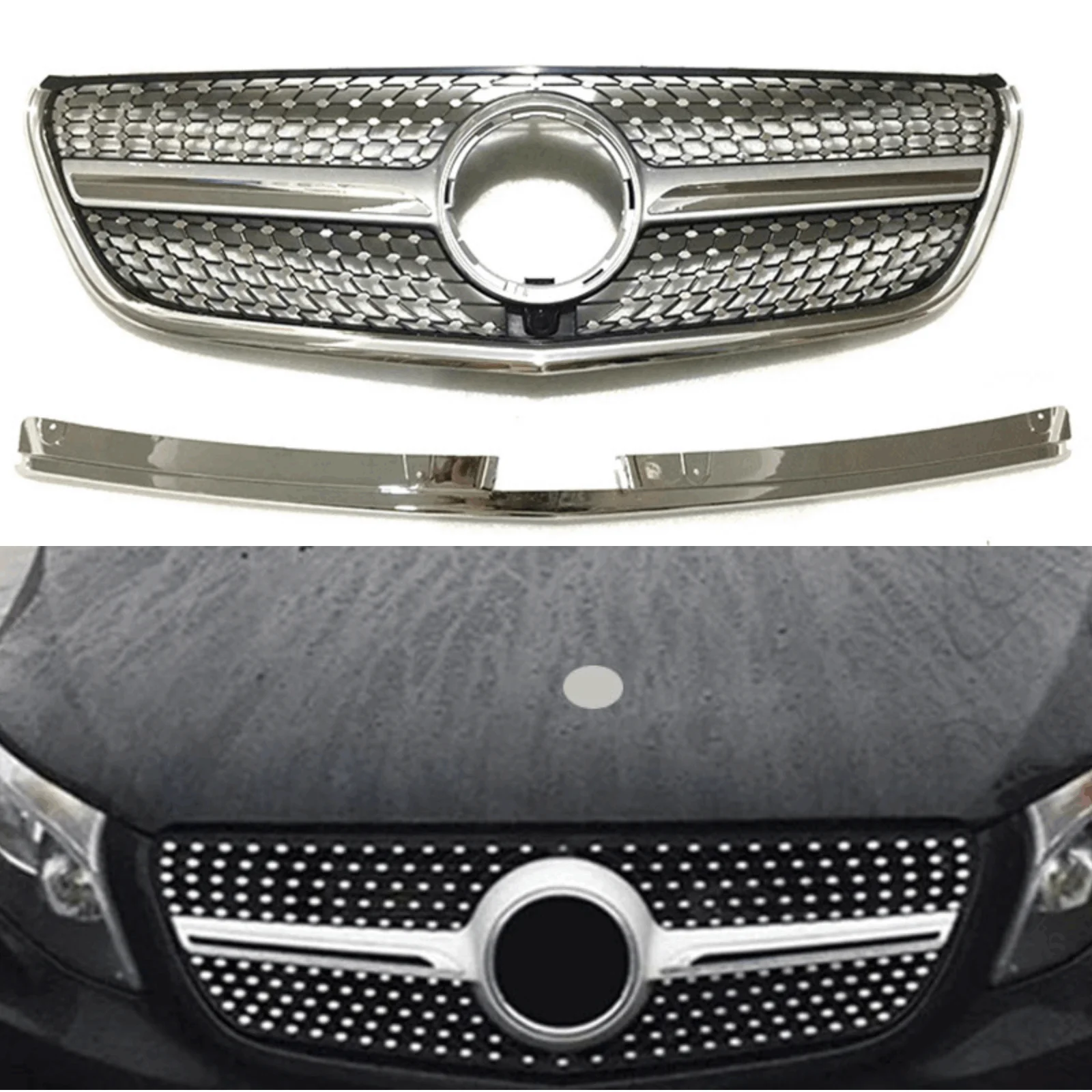 Car Front Racing Facelift Grille Bumper Fit for Mercedes-Benz W447 Metris/Vito-Class 2021 2022 2023