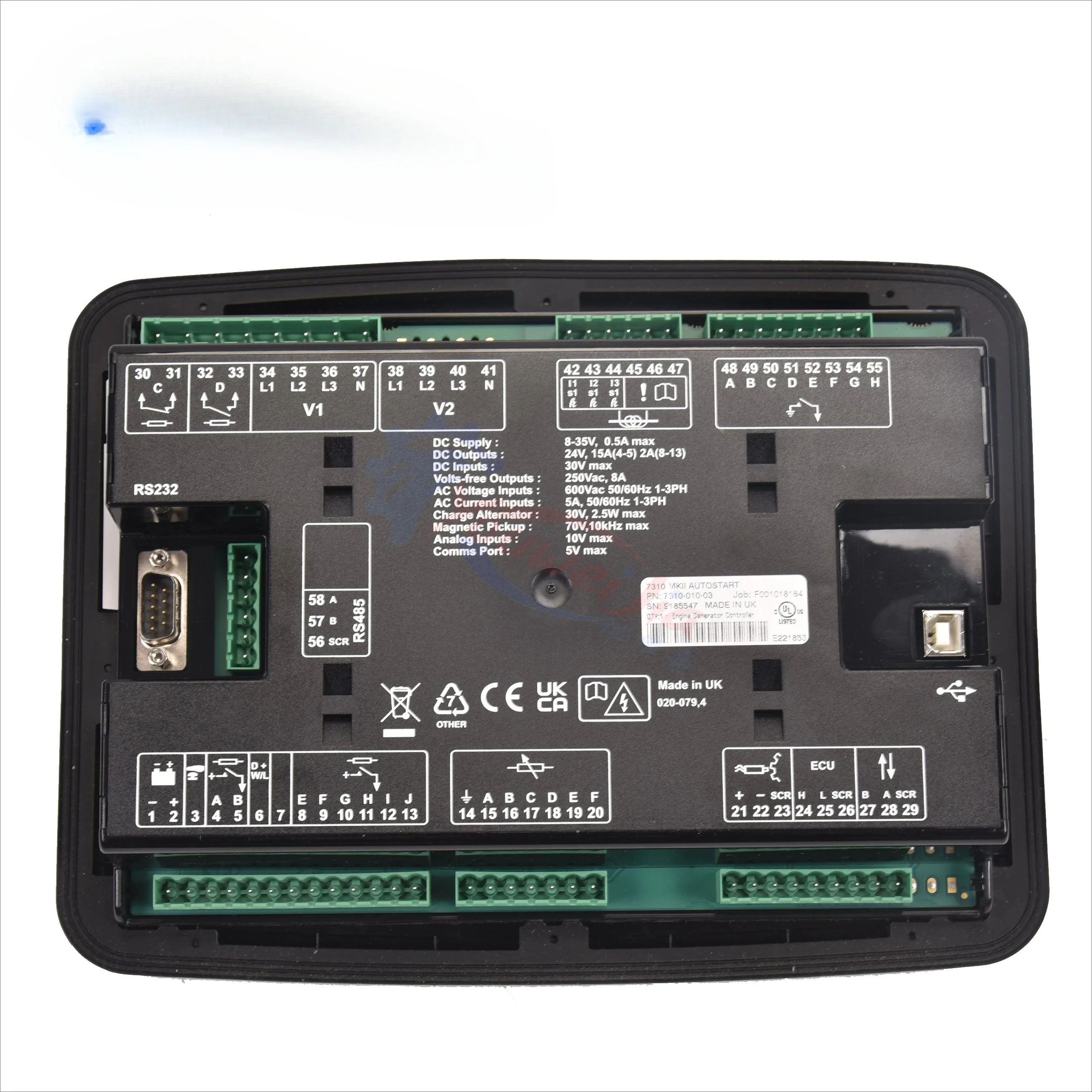 Kit de módulo de control de generador de arranque automático DeepSea DSE7310 MkII con sistema de control de grupo electrógeno DSE7320 equipo original