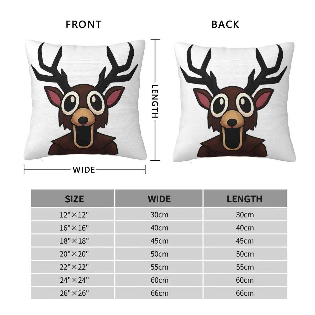 Terrifying Deer 99 Nights In The Forest Square Pillowcase Polyester Linen Velvet Pattern Zip Throw Pillow Case Bed Cushion Cover