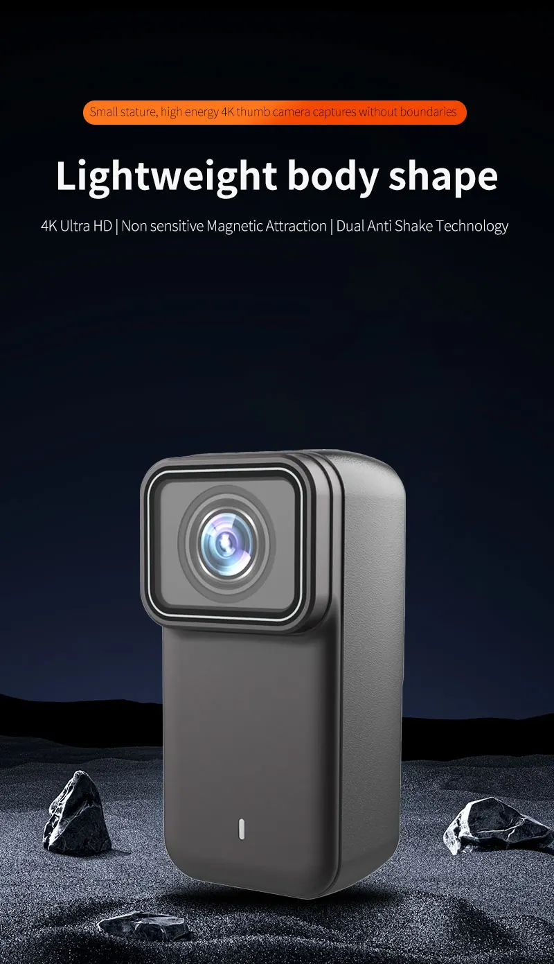 Mini Action Camera 4k Hd Wifi With 6-axis Stabilization Wearable_voghion.com