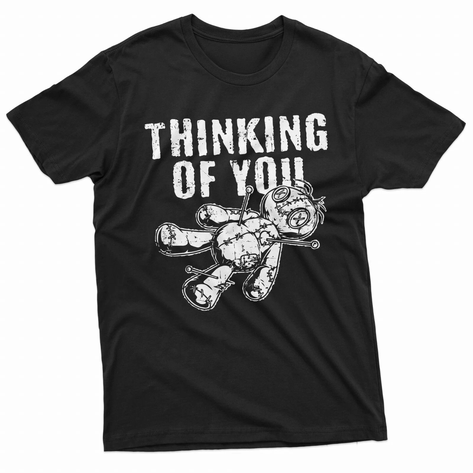 Funny Thinking of Our Missing T-shirt Halloween Creepy Voodoo Doll Horror Shirt Comfortable and Soft Men's Clothing Men Tee