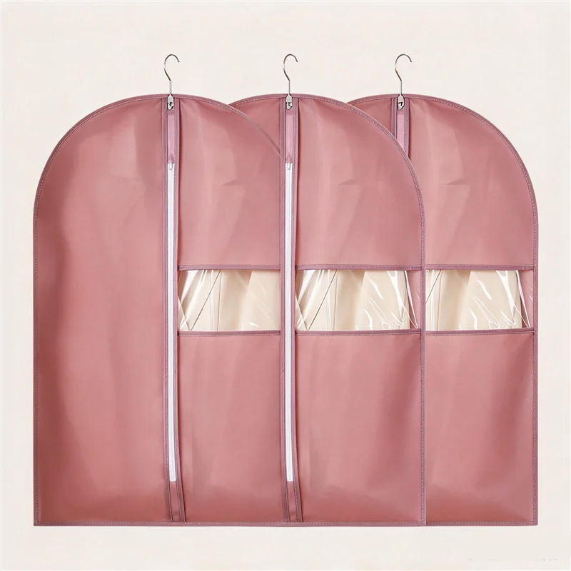 Modern Style Non-woven Fabric Clothing Dust Cover High-quality Home Clothes Storage Organizing Bag Bedroom Wardrobe Hanging Bag
