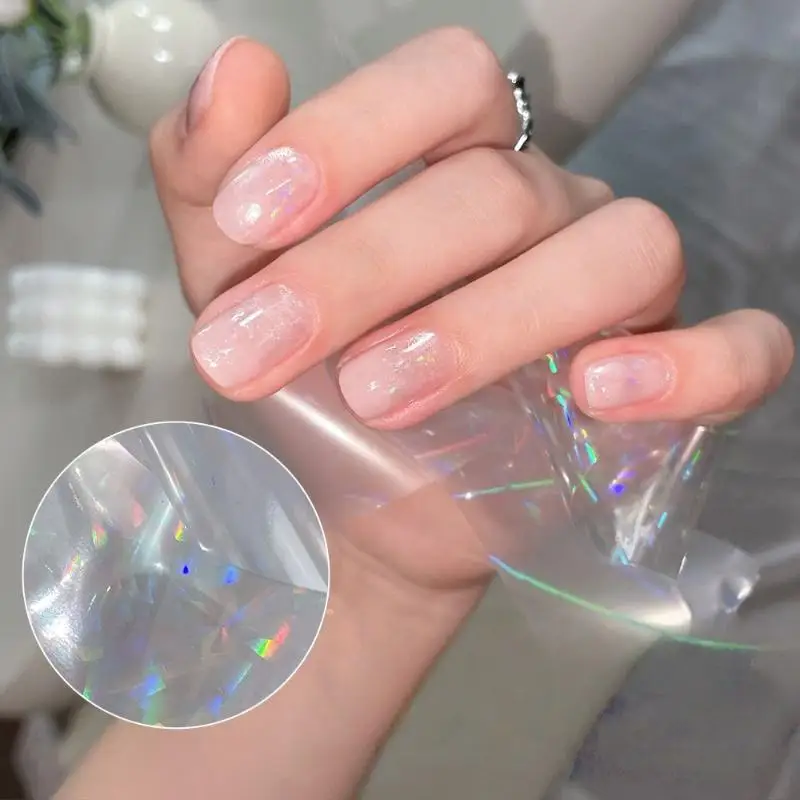 Nail Foil Transfer Paper Stickers 1 Set 10 Patterns Metallic Nail Art DIY Decoration Kit For Women Girls