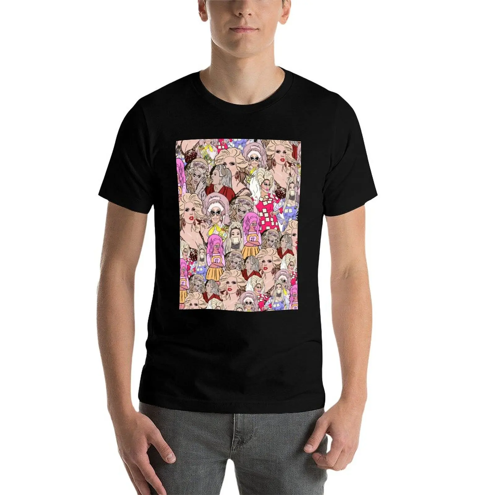 

Katya and trixie pattern T-Shirt men t shirt cotton 100% man t shirt summer cotton t shirt pack T-Shirt