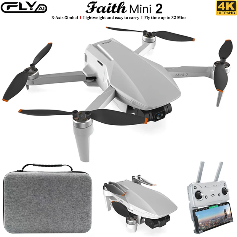 C-FLY Faith Mini2 Drone 4K HD كاميرا 3-Axis Gimbal 249g 5G Wifi GPS FPV بدون فرش قابلة للطي أجهزة الاستقبال عن بعد CFLY Faith MINI 2 Dron