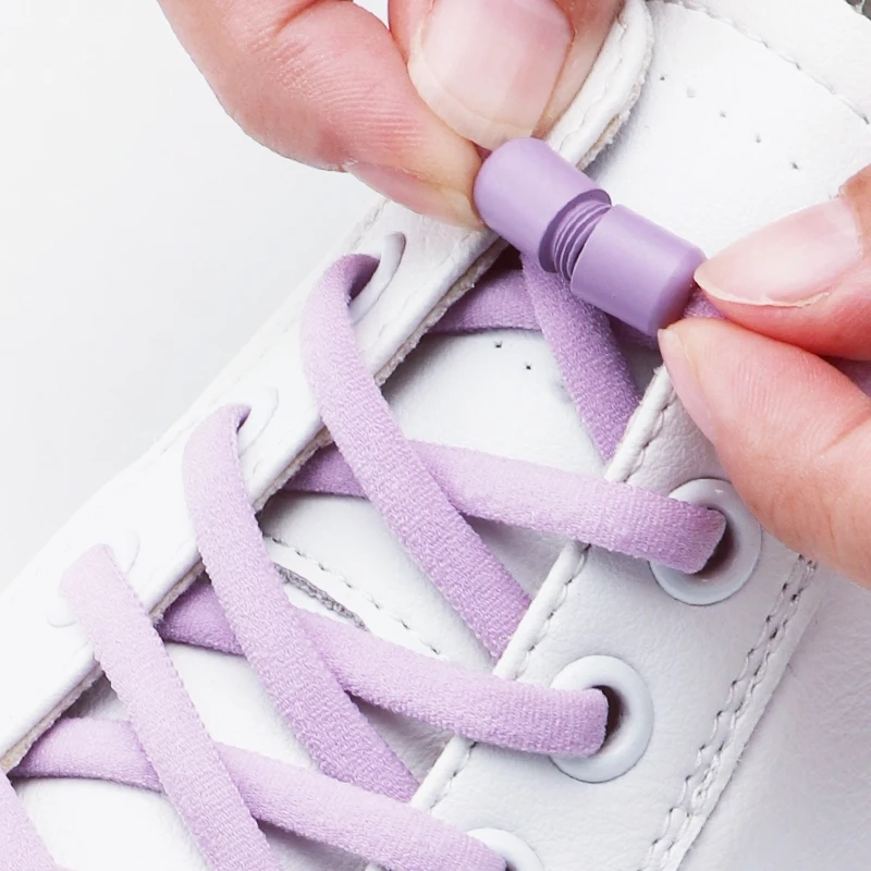 1 Pair Capsule Lock Shoelace Without Ties Sneakers No Tie Shoe Laces Children Adults Quick Lace on/Off Shoelaces for Shoes New
