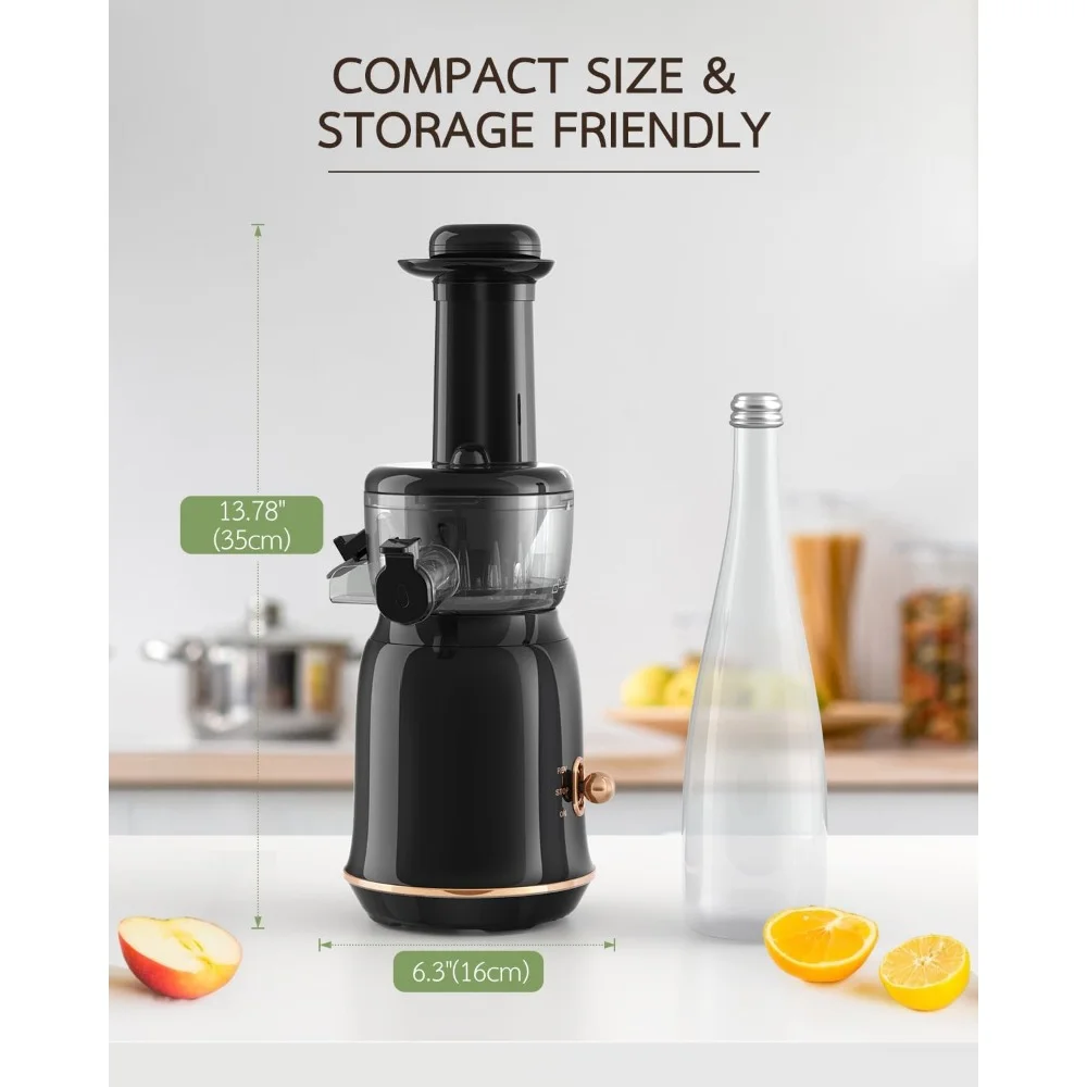 HAOYUNMA Cold Press Juicer for Vegetable and Fruit with Upgraded Slow Juicing Technology, Powerful Motor