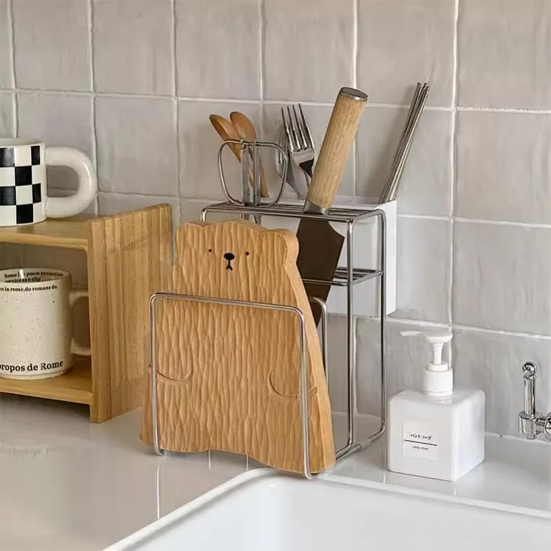 

Бытовой минималистичный держатель для ножей из нержавеющей стали 304, стеллаж для хранения кухонных инструментов, встроенная стойка для разделочной доски