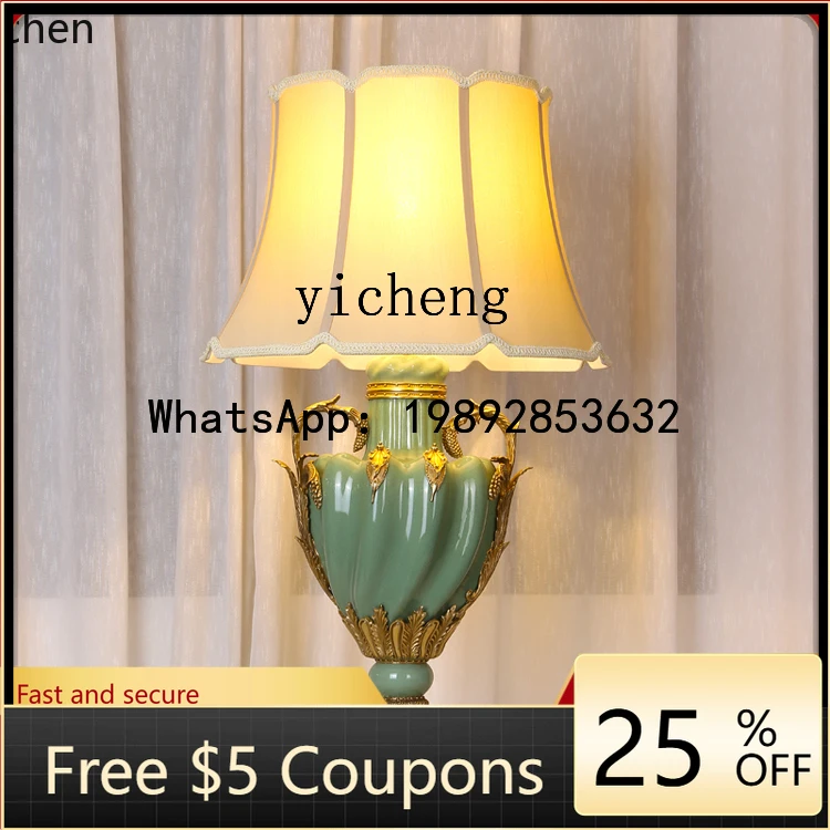 L3-20   green ice crack ceramic with copper vase tissue box living room entrance fireplace