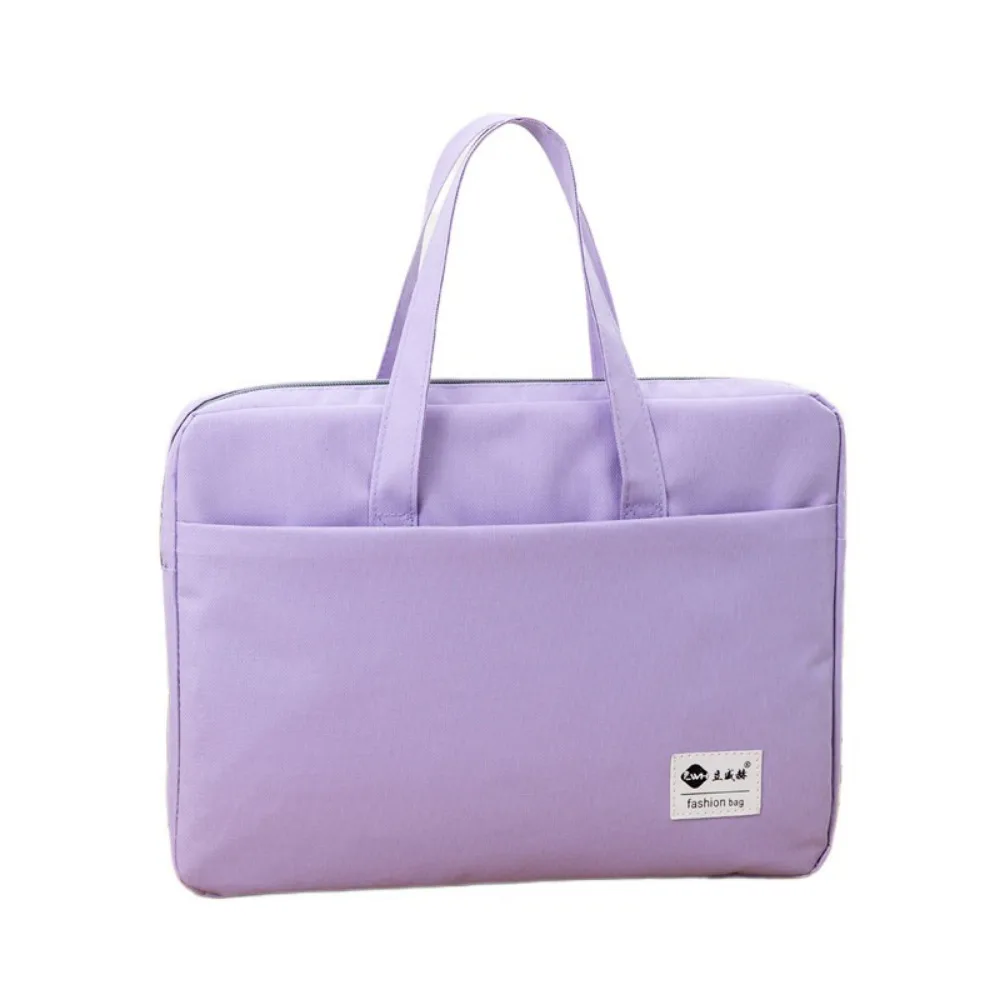 

Large Capacity Document Storage Bag Double Layer Waterproof Book Storage Bag Oxford Cloth with Handle Minimalist File Folder