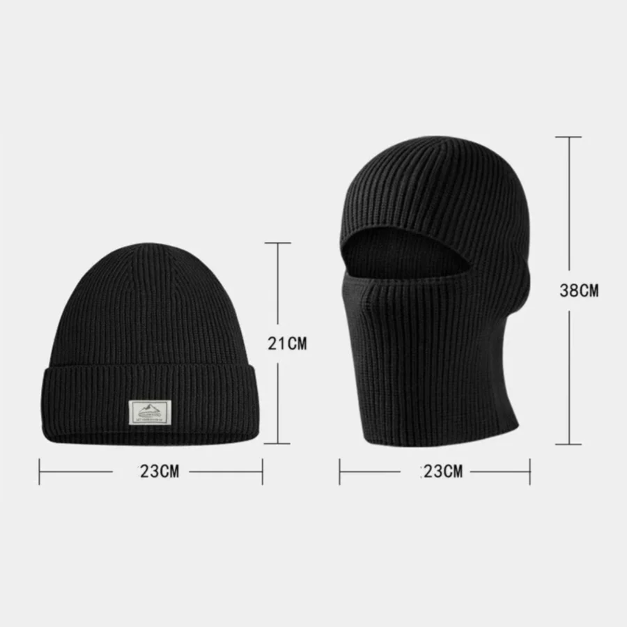 Dual-Use Knitted Pullover Hat for Men and Women, Thickened for Winter Warmth, Suitable for Outdoor Cycling, Windproof, Can Be Used as a Face Mask, Available in Multiple Colors