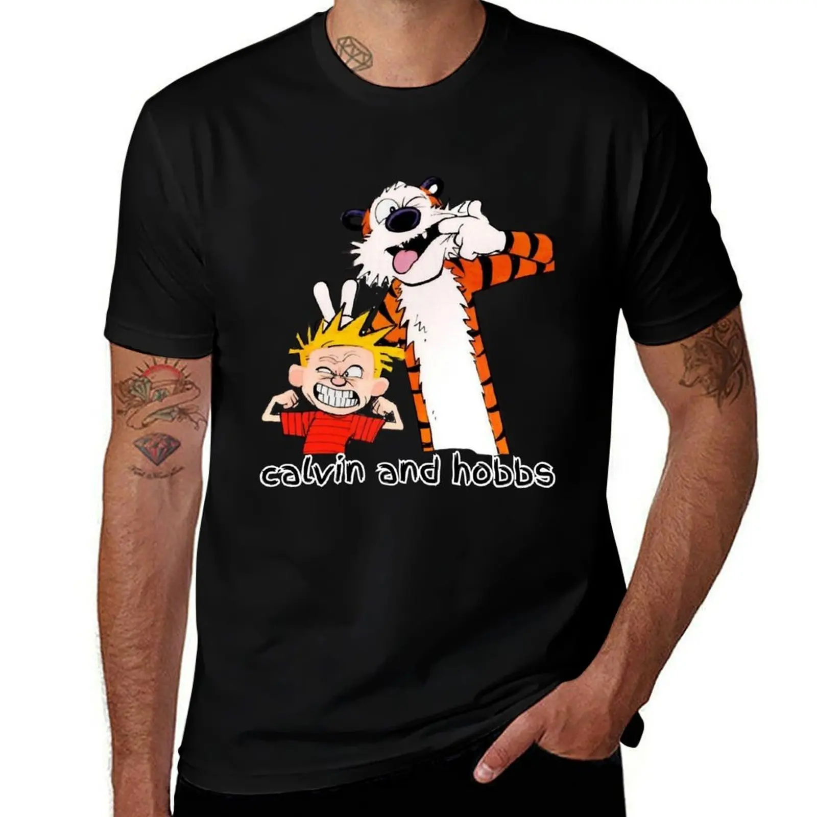 Calvin And Hobbs Calvin And Hobbs Calvin And Hobbs T-Shirt Novelty Print Casual Tee Shirt