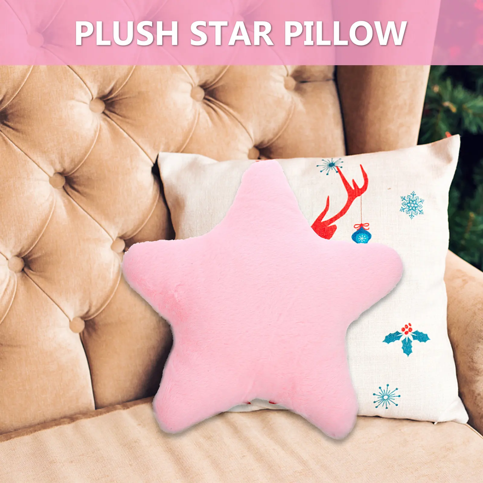 Star Shaped Throw Pillow – Soft Comfortable Sofa Cushion for Cozy Naps, Decorative Home Decor Gift
