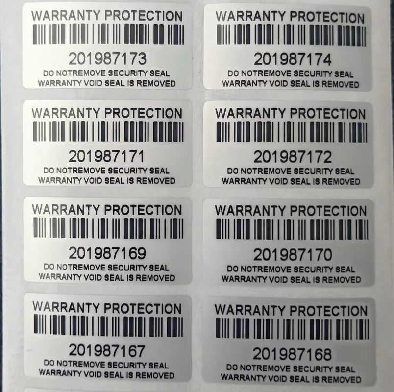 

1000PCS protection warranty sticker 30mm x 15mm security seal tamper proof warranty sticker false decal