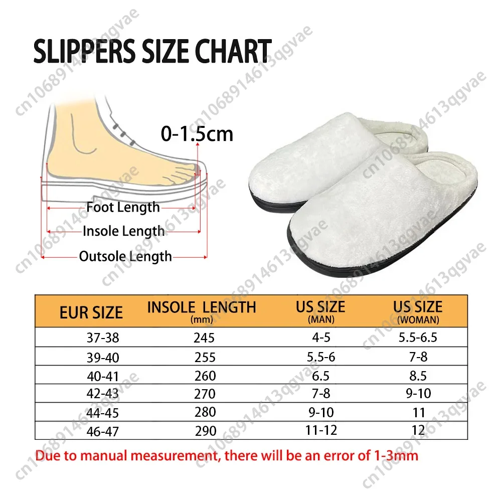 Hospital Nurse Heart Home Cotton Custom Slippers Mens Womens Sandals Plush Bedroom Casual Keep Warm Shoe Thermal Slipper Black