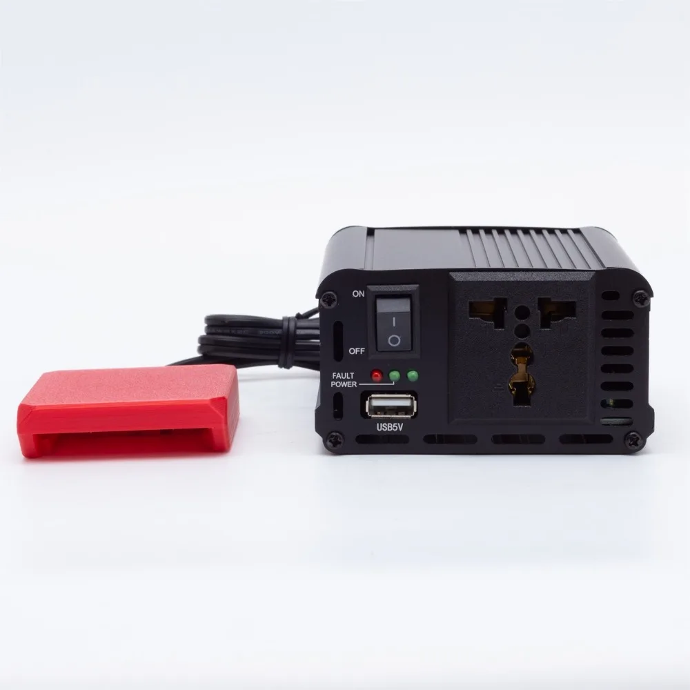 200W Portable Power Inverter Outlet Adapter for Einhell Power x Change OZITO 18V Battery DC 18V To AC 220V with USB 5V 2.4A