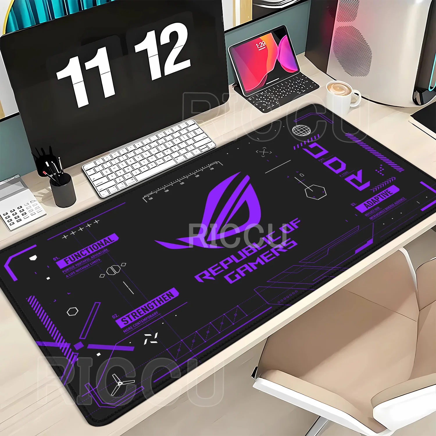 R-ROG Large Gaming Mouse Pad A-ASUS PC Computer Gamer XXL Nonslip Keyboard Mousepad HD Printing Office overlock esports Desk Mat