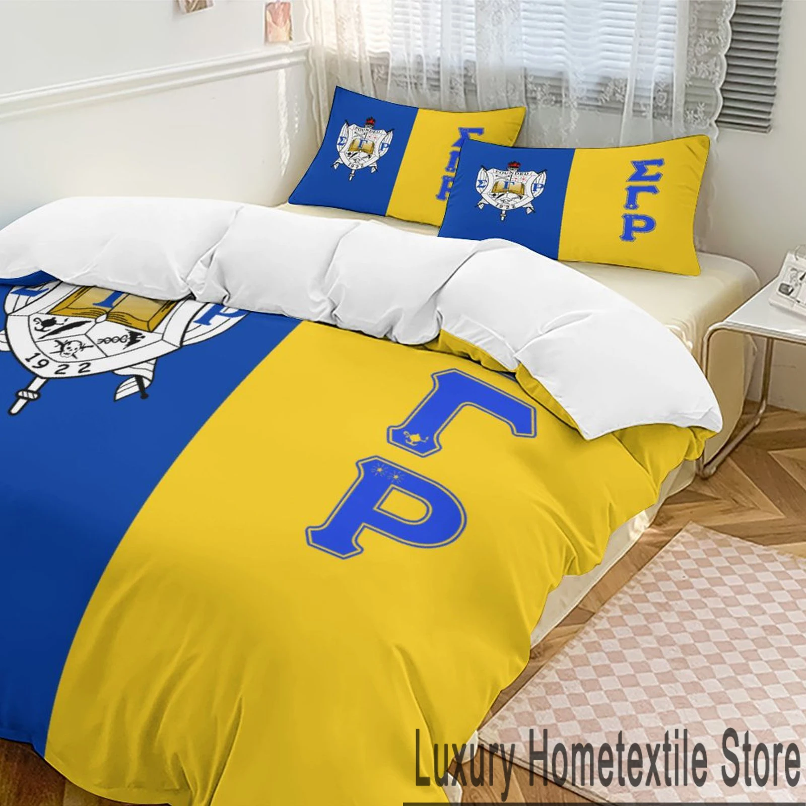 

3D Sigma Gamma Rho SGR Bedding Set Duvet Cover Bed Set Quilt Cover Pillowcase Comforter king Queen Size Boys Adult Bedding Set