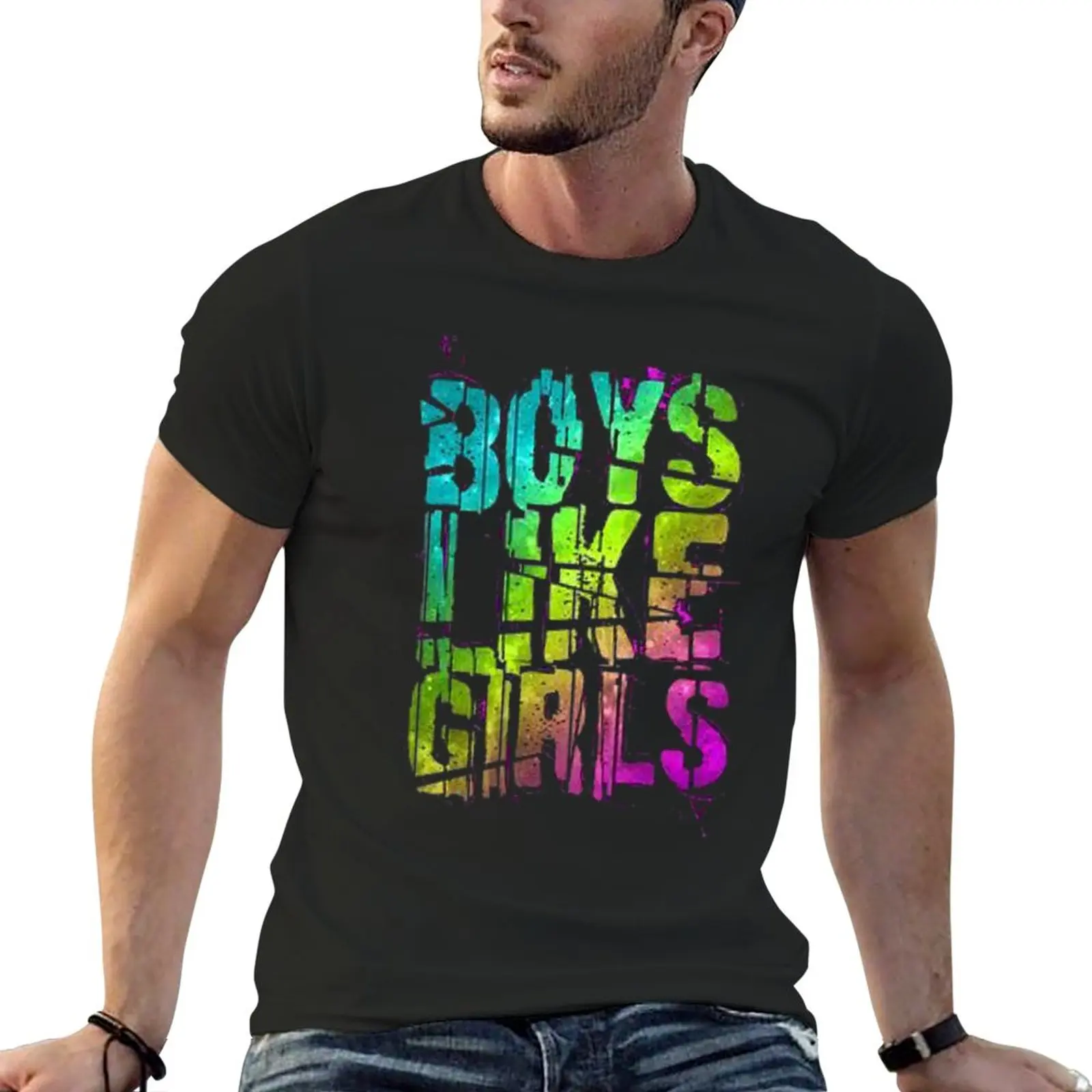 New boys like girls T-Shirt Short t-shirt Short sleeve tee sublime t shirt hippie clothes oversized t shirt men