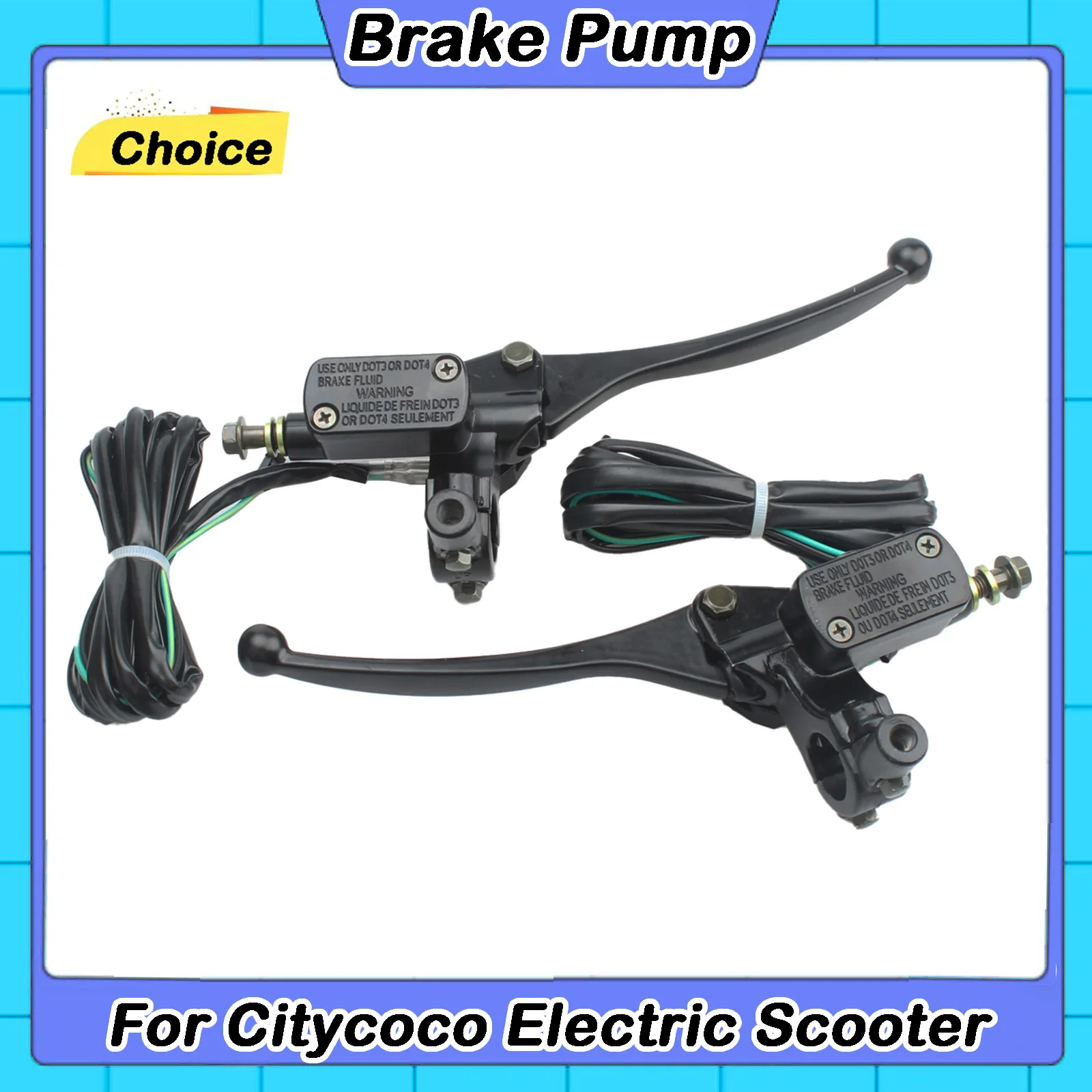 Bomba de Freno Delantera o Trasera, Rotor de Freno, Pastillas de Freno, Palanca de Freno, Manguera de Freno para Accesorios de Scooter Eléctrico Citycoco
