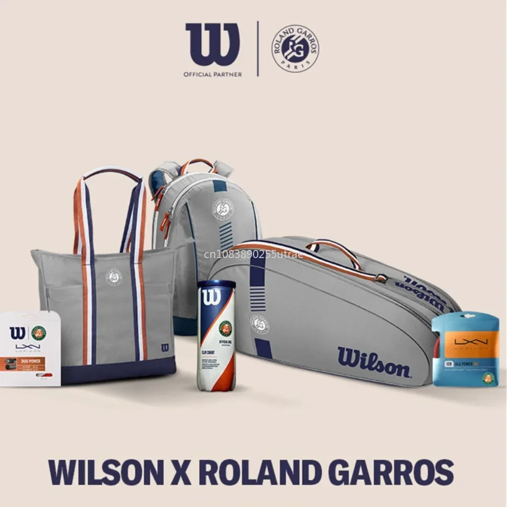 Wilson Team 6PK Roland Garros Bag WR8019101001 Unisex Bags grey Two main compartments Adjustable shoulder strap padding