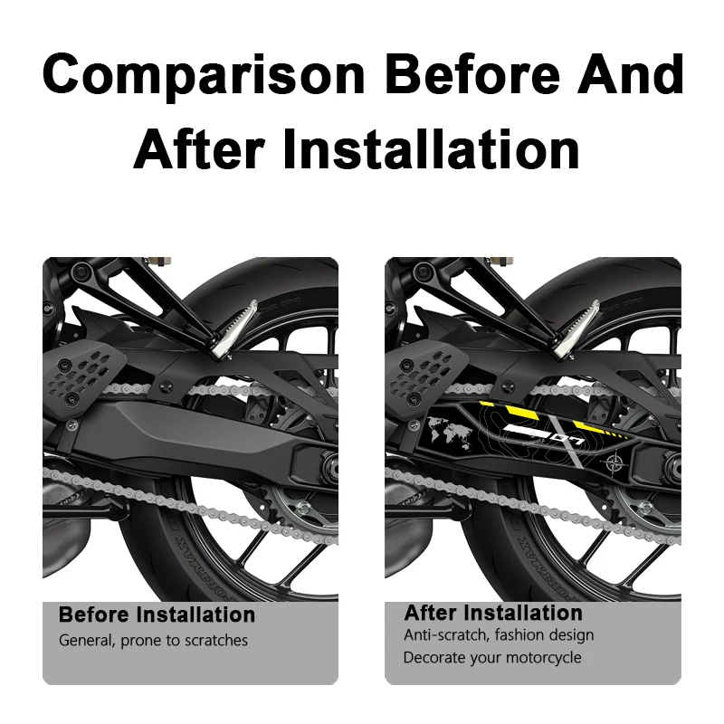 POSFIRA Motorcycle Swingarm Sticker 3D Resin Decals for Yamaha MT07 MT 07 MT-07 2025 Swing Arm Accessories