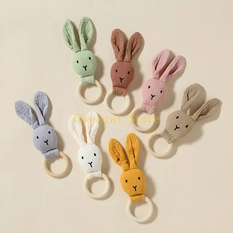 e7ce baby teether لطيف أرنب التسنين حديثي الولادة حلقة الراحة المربعة حديثي الولادة