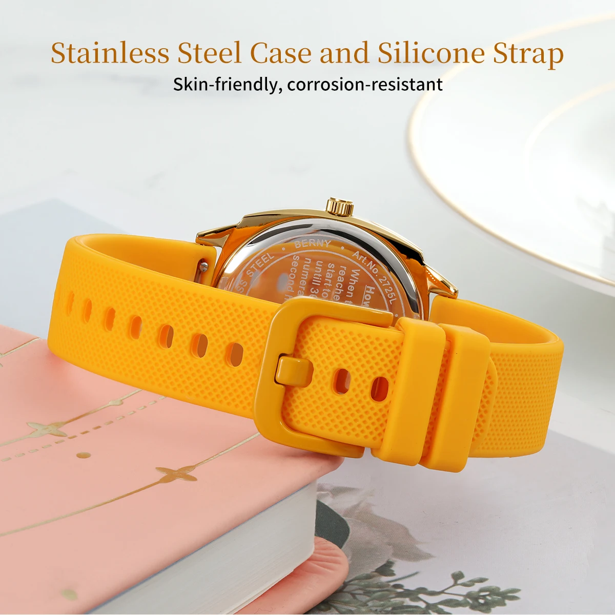 BERNY Damenuhren, Krankenschwesteruhr, lässig, schlicht, Damen, Gold, Quarzuhren, leuchtend, leicht ablesbar, wasserdicht, Sport-Damen-Armbanduhr – Detail 4