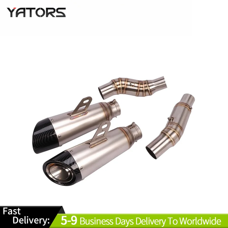 

For Kawasaki Ninja Z1000 2010-2020 Mid Exhaust Link Pipe 51mm Muffler Tips Slip