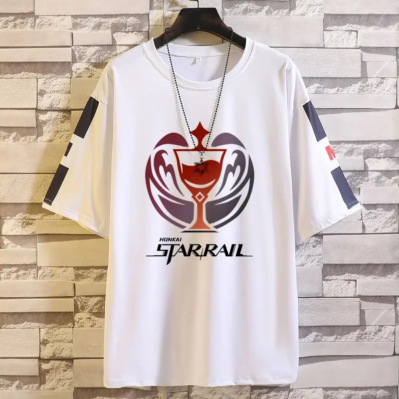 

Anime Honkai: Star Rail Game Cos Tribios Sparkle Jingliu Firefly Robin Etc. 2025 Unisex Round-neck Casual Youth T-shirt Present