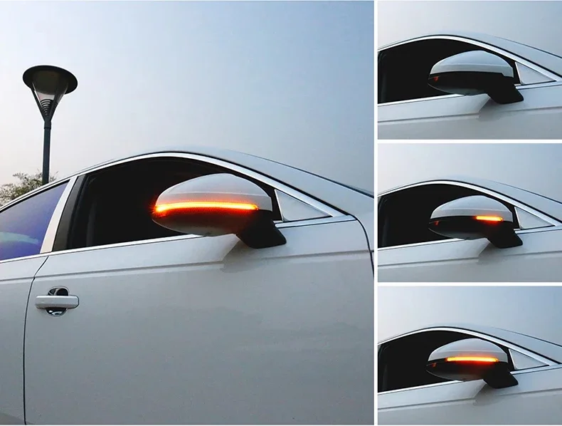 

2pcs Replacement Car Left Right Rear Mirror Cover for Audi A4 B9 2017 2018 2019 2020 2021 2022 2023 2024 Exterior Accessories