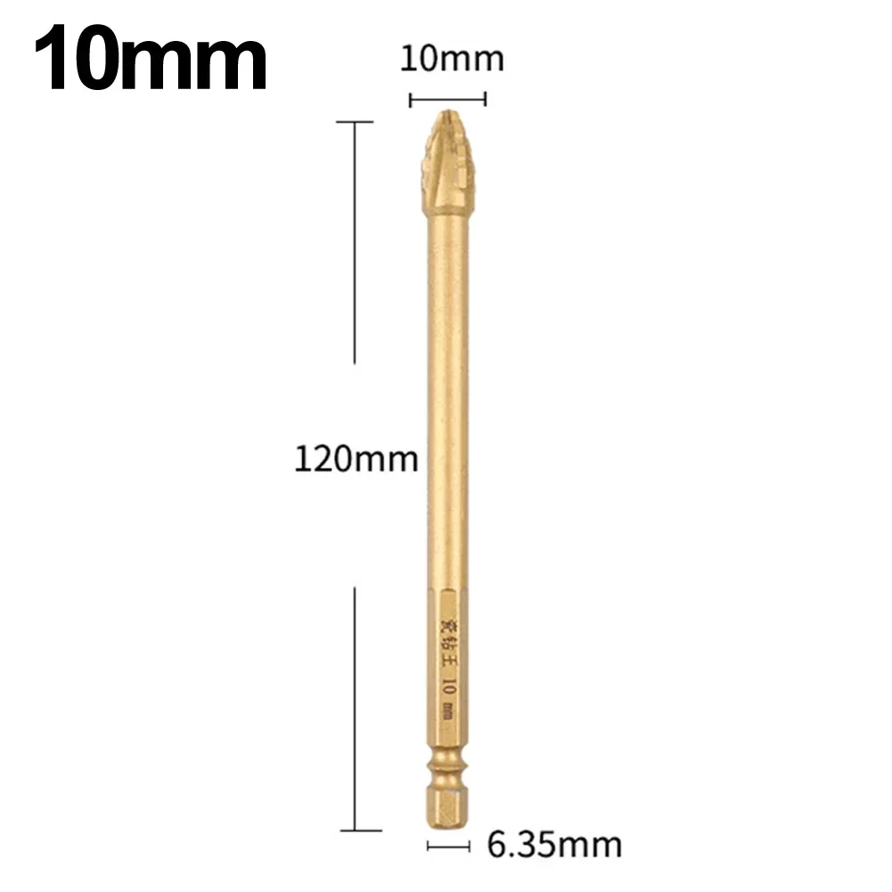 Glass Drill Bit Four-Blade Drill Bit Heat Dissipation Keen-edged Multiple Sizes Sawtooth-shaped Design Wear-resistant