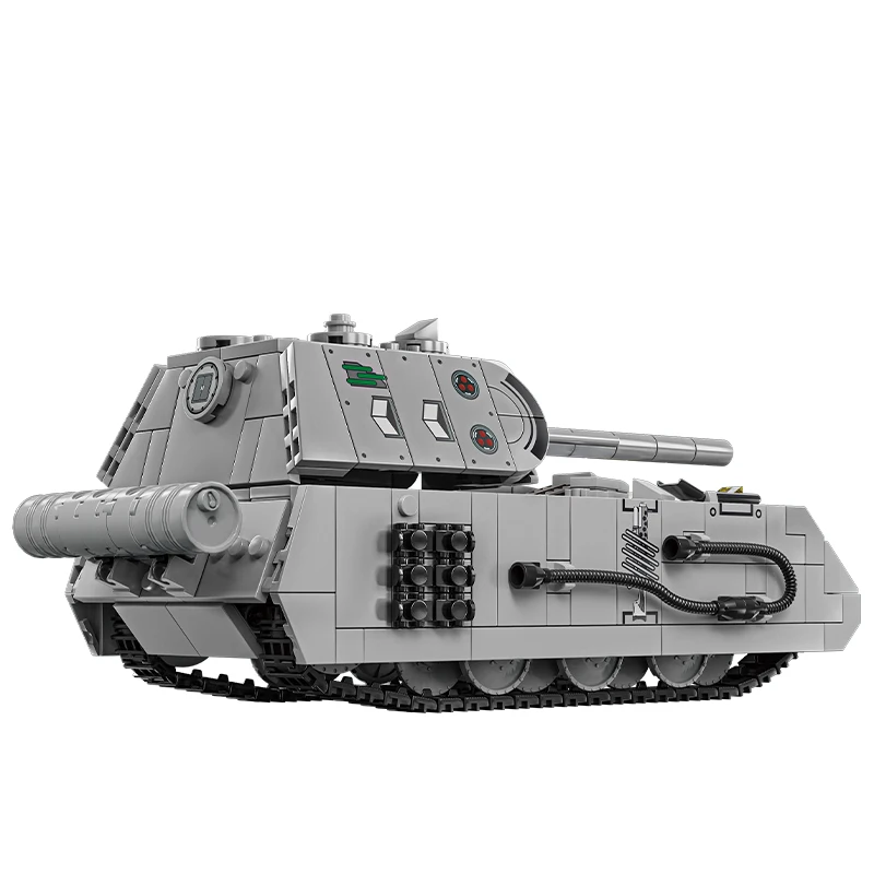 الحرب العالمية 2 WW2 الجنود العسكريين للجيش Panzerkampfwagen الثامن ماوس دبابة نموذج اللبنات الطوب لعب للأطفال هدية