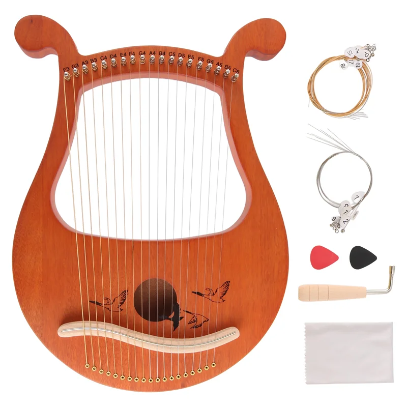 

Lyre Harp,19 String Greek Violin,19 String Lyre Unique Patterns Carved Phonetic Symbols,For Music Lovers Beginners,Etc